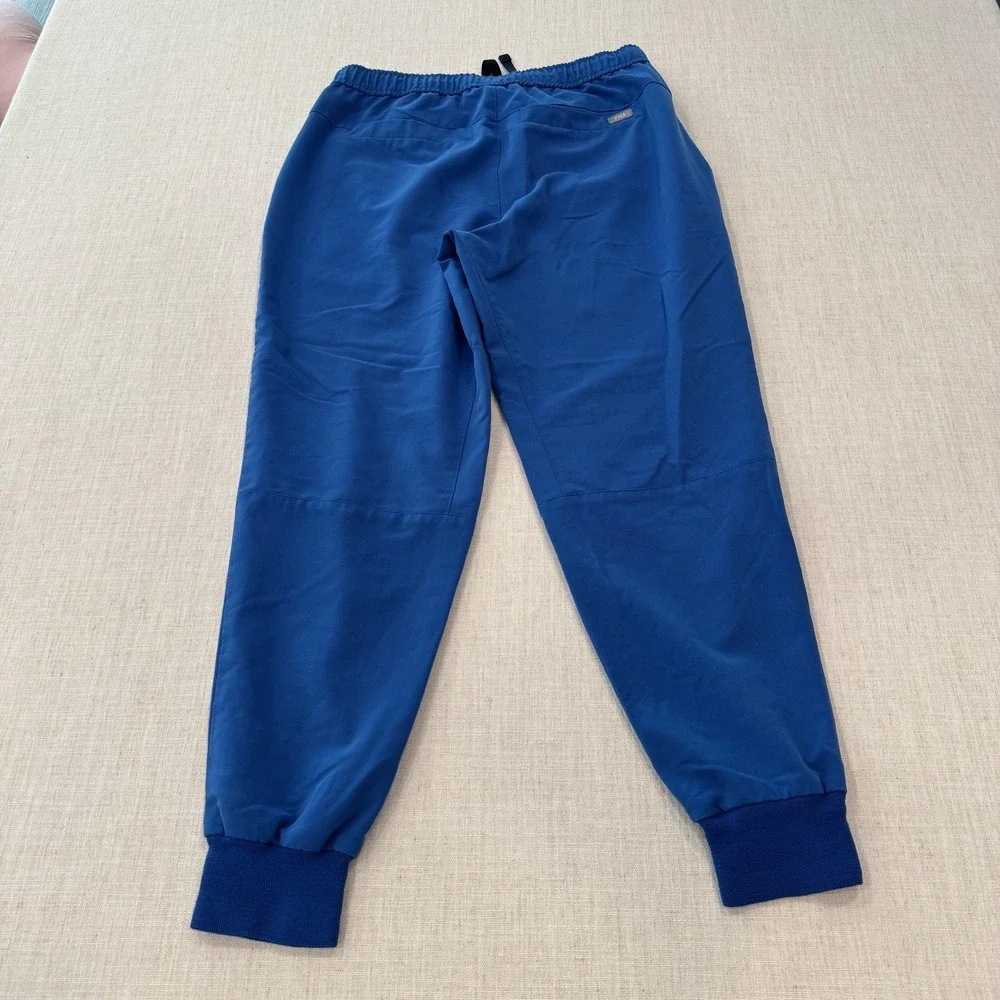 FIGS Tansen Jogger Scrub Pants Mens Small Blue Elastic Cuffed Drawstring